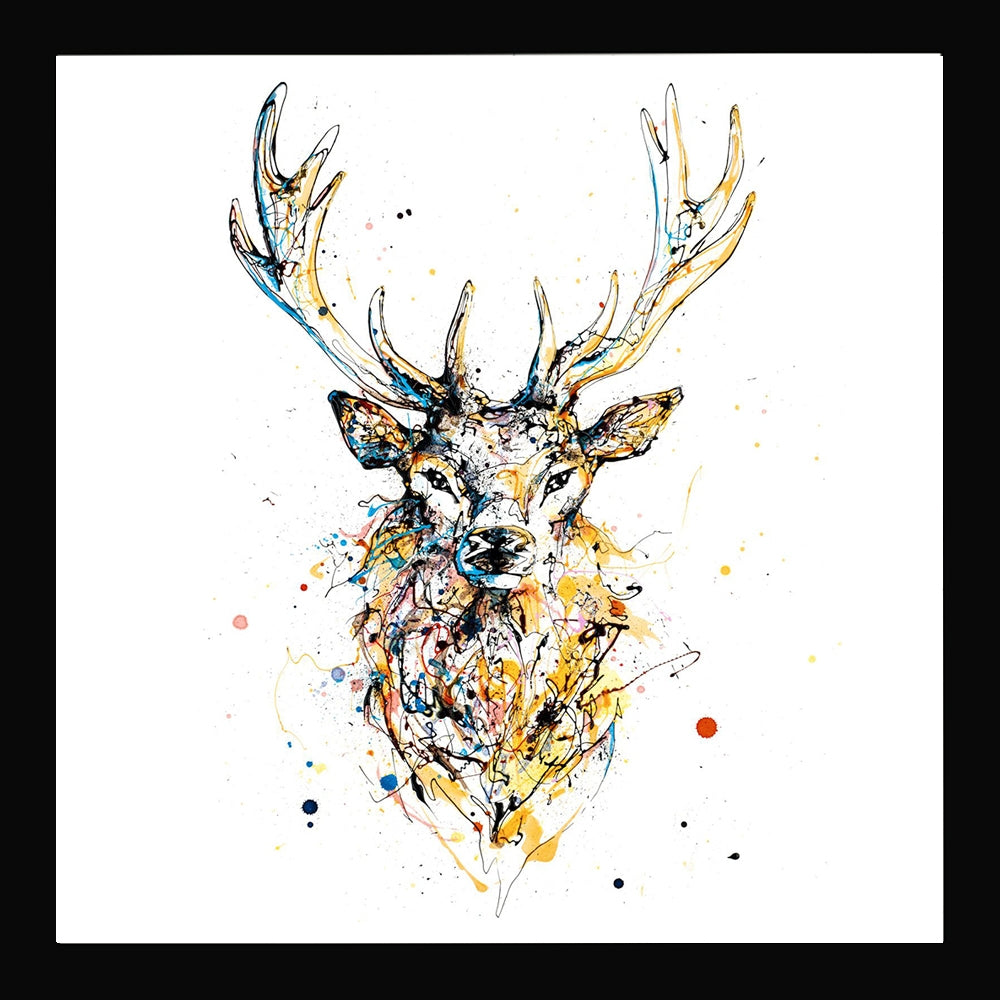 Print Open Edition Animals - Aura-30 x 30-Black Box Frame (No Mount)