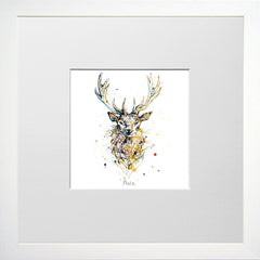 Print Open Edition Animals - Aura-12 x 12-Small Flat White Frame