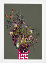 Autumn Blooms-33 x 55.5-White Box Frame (No Mount)