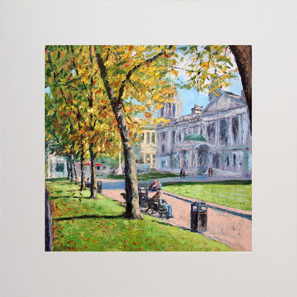 Print - Autumn, City Hall Belfast-17.5 x 17.5-Unframed