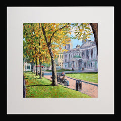 Print - Autumn, City Hall Belfast-17.5 x 17.5-Black Frame