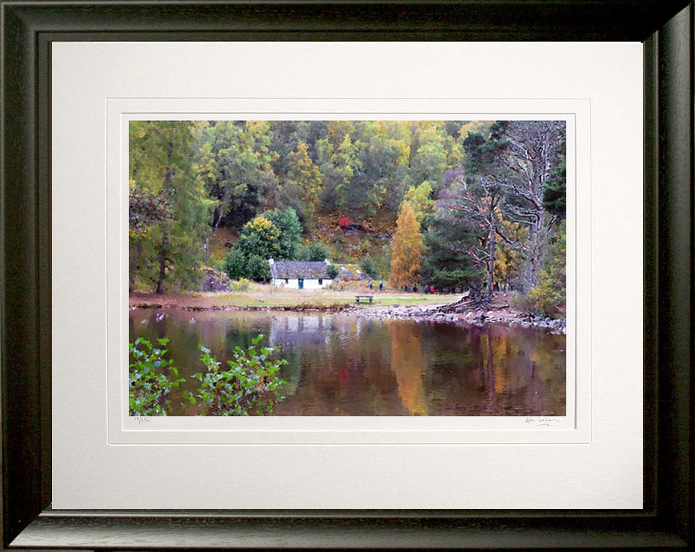 Other - Autumn Cottage Across the Water Frame Black Moulded 60x47.5