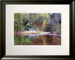 Other - Autumn Cottage Across the Water Frame Black Moulded 60x47.5