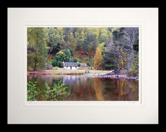 Other - Autumn Cottage Across the Water-Available In One Size Only-Flat Black Frame
