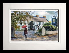 Co Down - Rain Series - Autumn Rain Balloo House Frame Black Flat 60x47.5