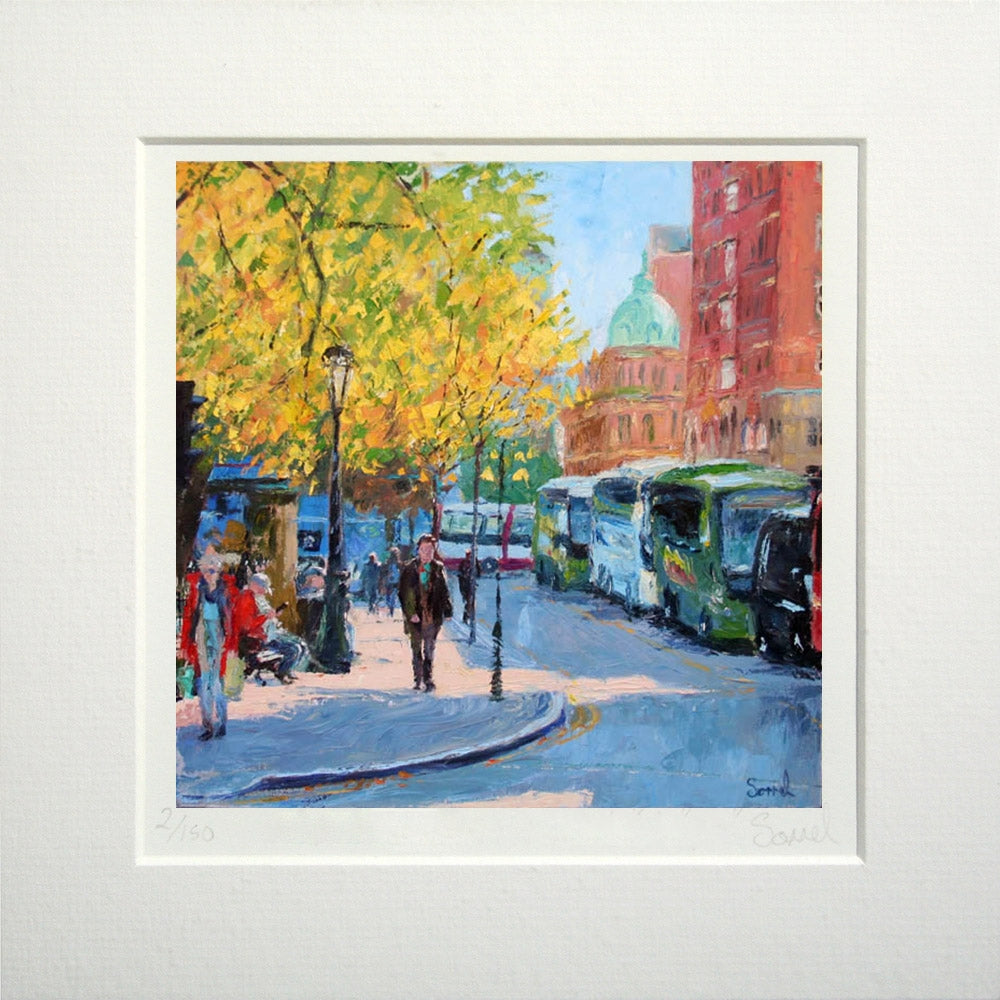 Autumn Sunlight Donegal Square West Belfast 14.5 x 14.5 Unframed