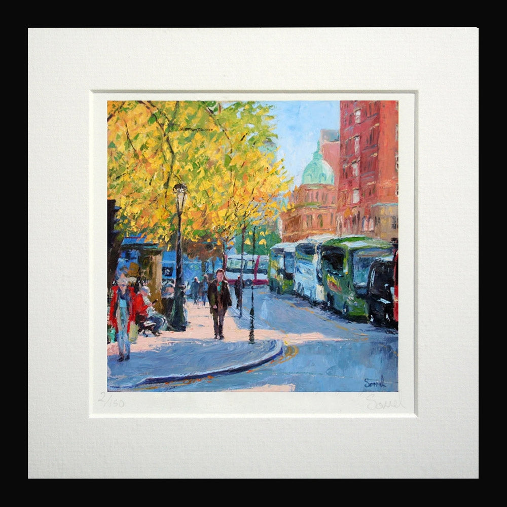 Autumn Sunlight Donegal Square West Belfast 14.5 x 14.5 Framed