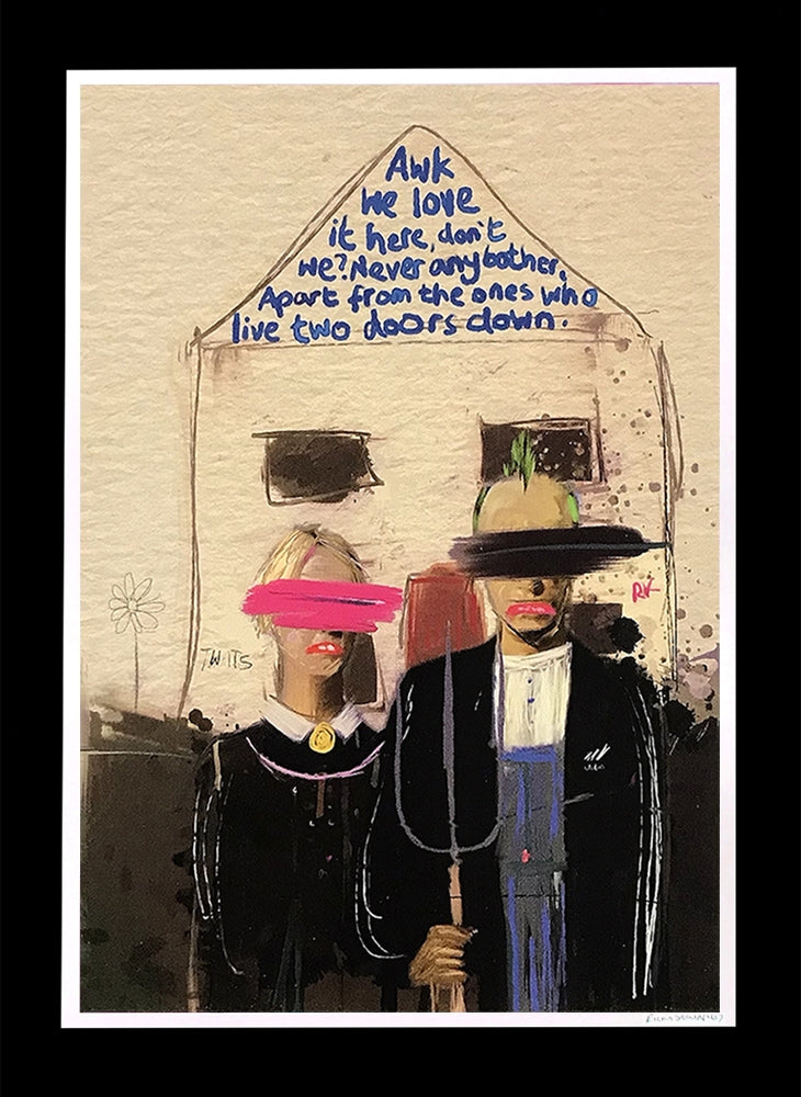 Awk Wee Love it Here - Black Frame