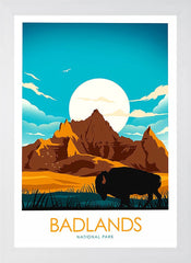 National Park - Badlands White Frame