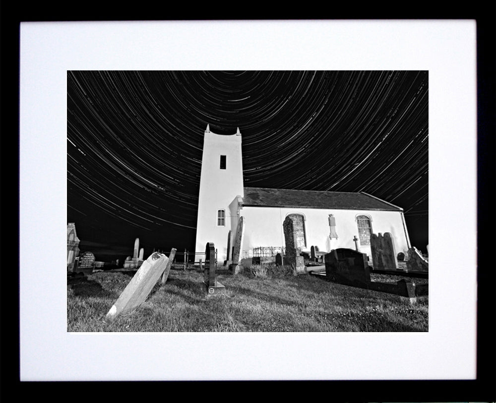 Ballintoy Star Trail Black Frame