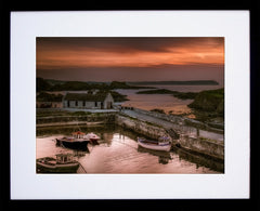 Sunset Over Ballintoy Black Frame