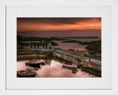 Sunset Over Ballintoy White Frame