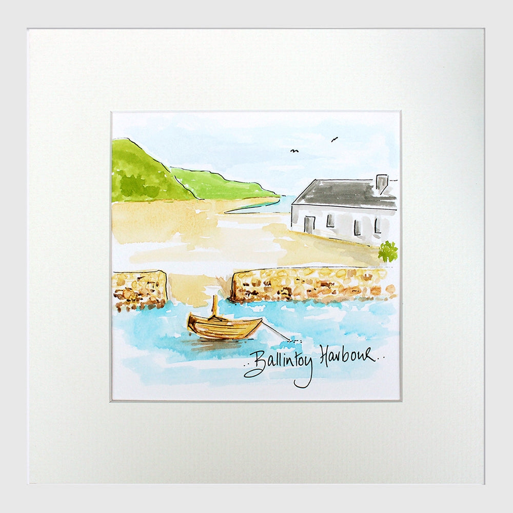Ballintoy Harbour - White Frame