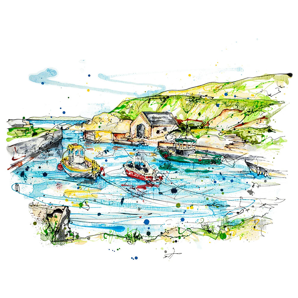 Print Open Edition Landscape - Ballintoy Harbour-30 x 30-Unframed
