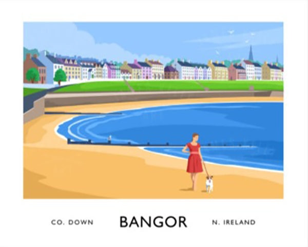 Co Antrim - Ballyholme Beach-70 x 50-Unframed