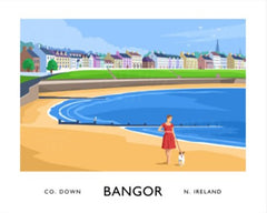 Co Antrim - Ballyholme Beach-70 x 50-Unframed