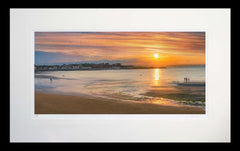 Co Down - Ballyholme Sunset Flat Black Frame