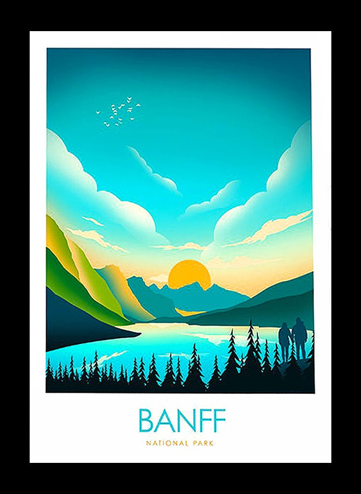National Park - Banff Black Frame