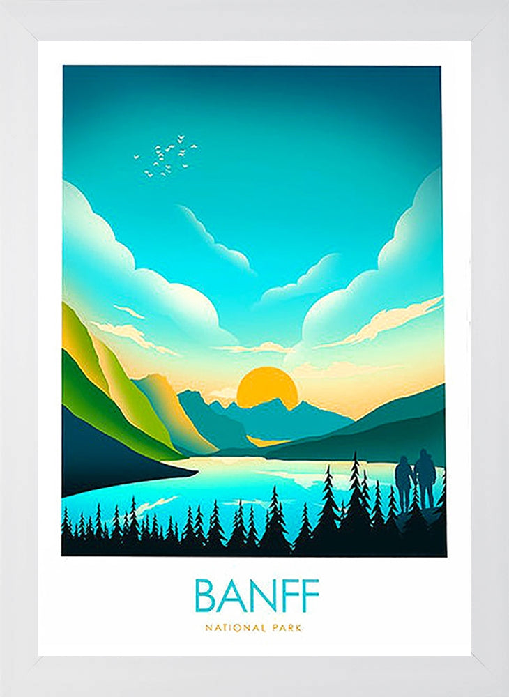 National Park - Banff White Frame