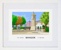 Co Down - Bangor McKee Clock Frame White 40x30 With Mount