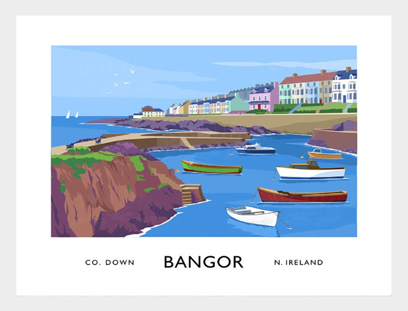 Co Down - Bangor Long Hole Frame White 40x30 No Mount