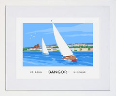 Co Down - Bangor Seafront Frame White 40x30 With Mount