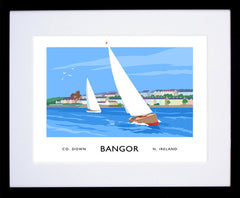 Co Down - Bangor Seafront Frame Black 40x30 With Mount