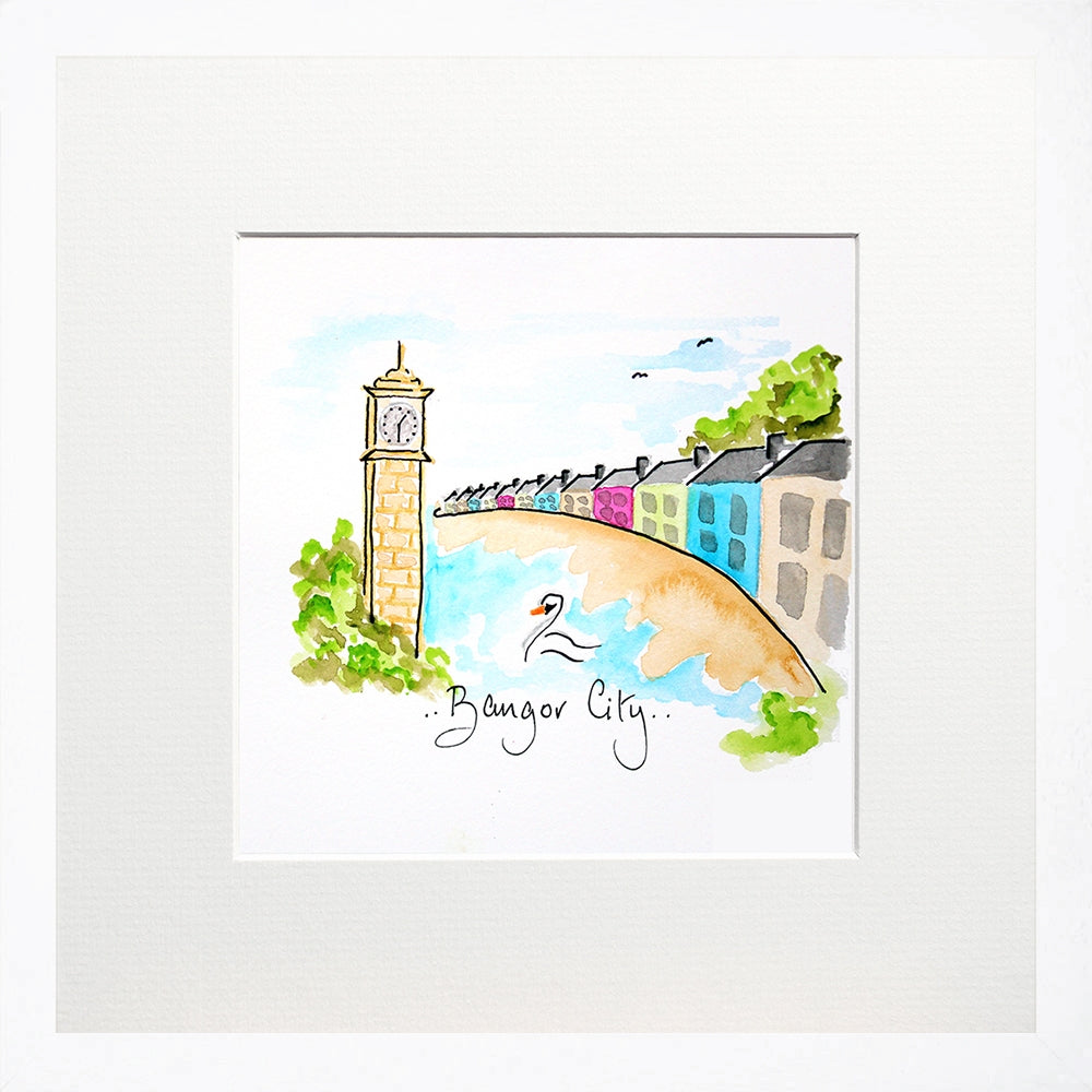 Bangor City Small Flat White Frame