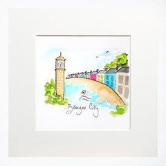 Bangor City Small Flat White Frame