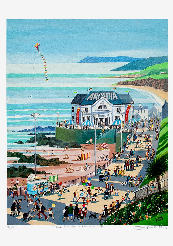 Print - Bank Holiday In Portrush-39.5 x 50.5-Unframed