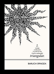 Baruch Spinoza - Triangular Black Frame