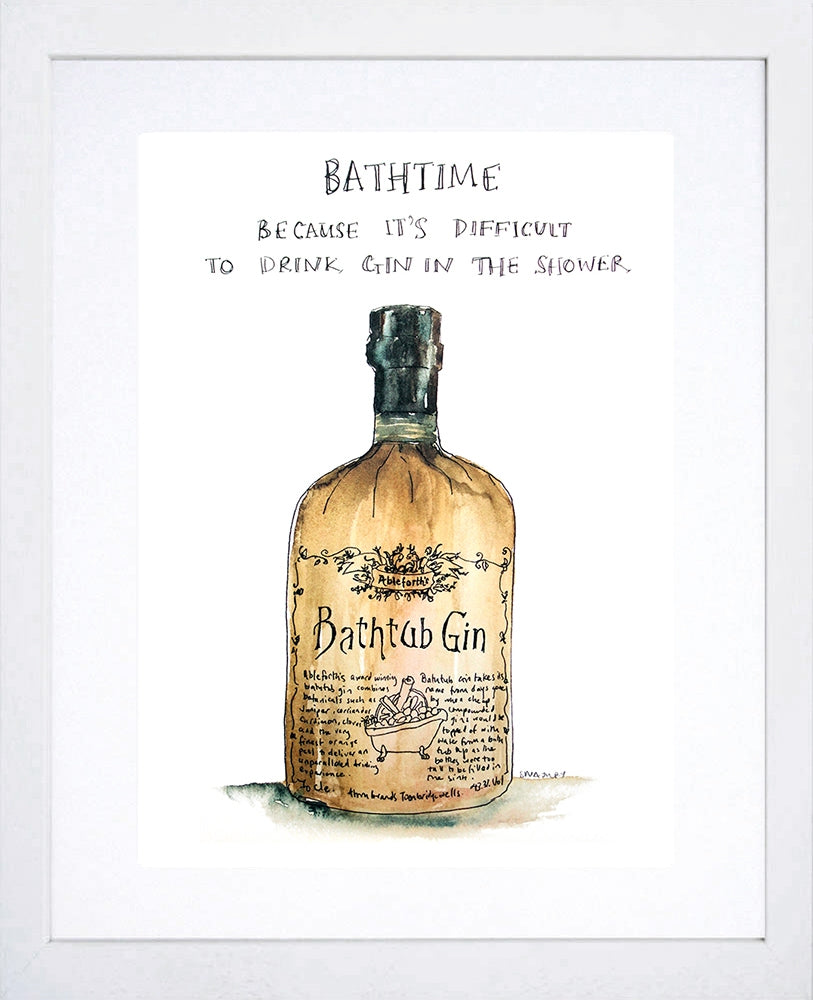 Drinks Gin - Bathtub White Frame