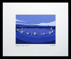 Beaghmore Stone Circle Small Flat Black Frame