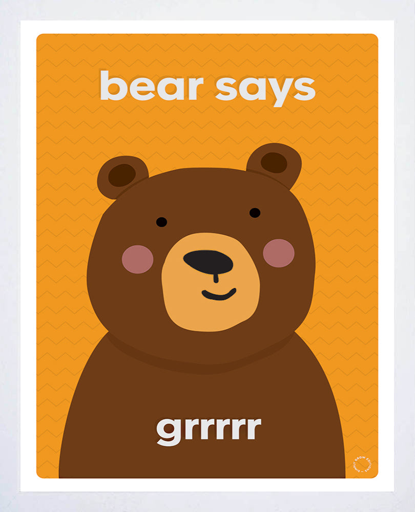 Bear Says White Frame
