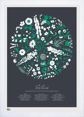 Nature - Bee Kind in Slate Frame White