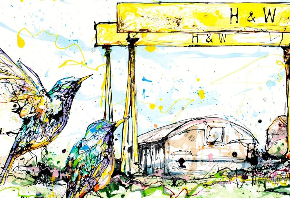 Print Ltd Edition Landscapes - Belfast Cranes