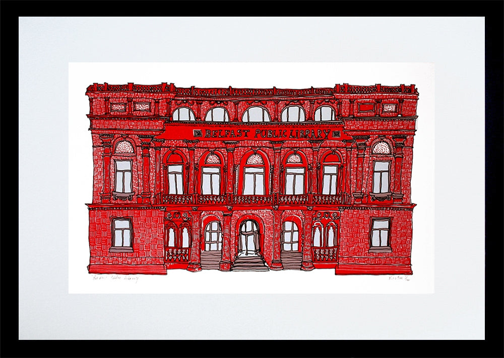 Belfast Library Framed