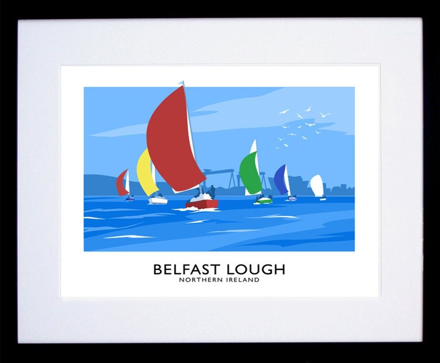 Belfast - Lough Yachts Frame Black 40x30 withmount