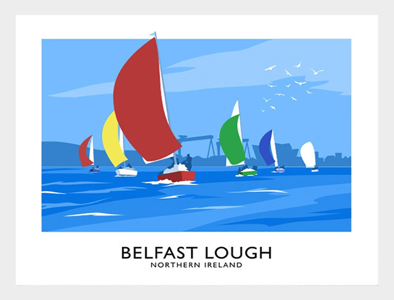 Belfast - Lough Yachts-40 x 30-White Box Frame (No Mount)