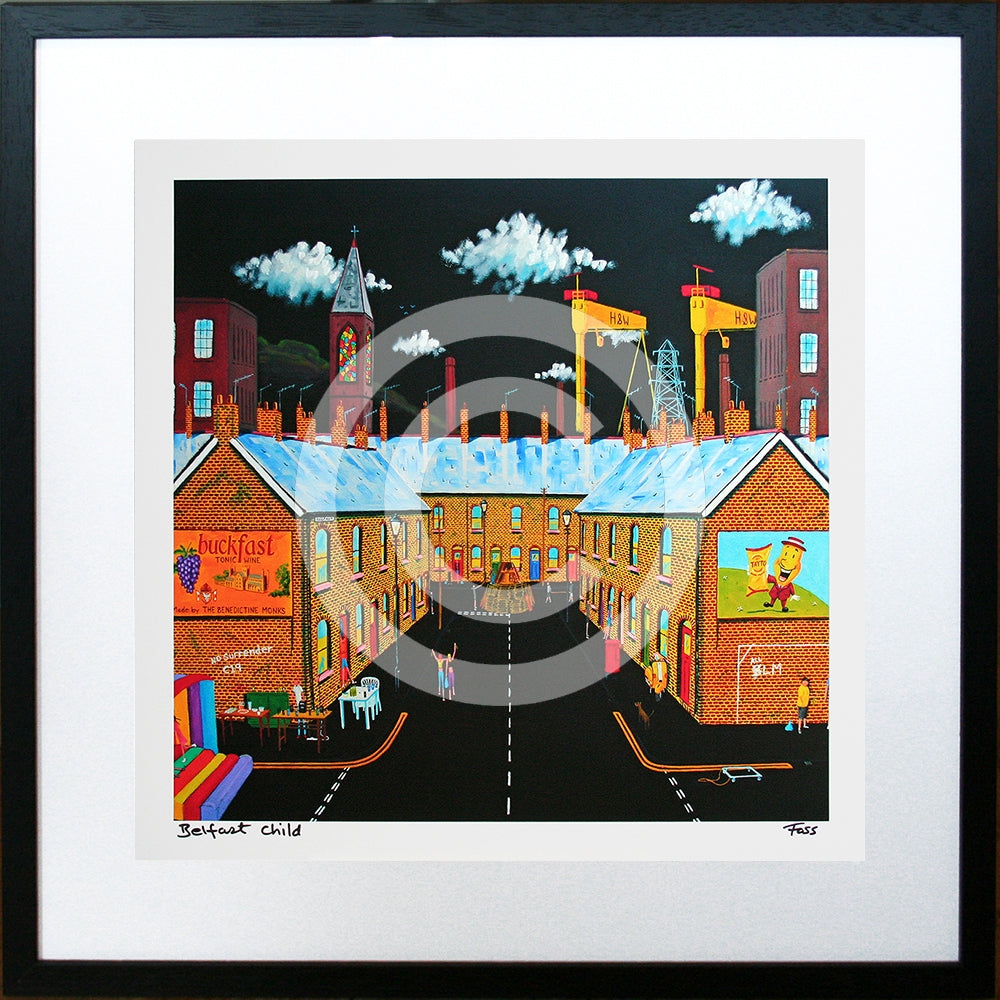 Print - Belfast Child 40 x 40 Framed