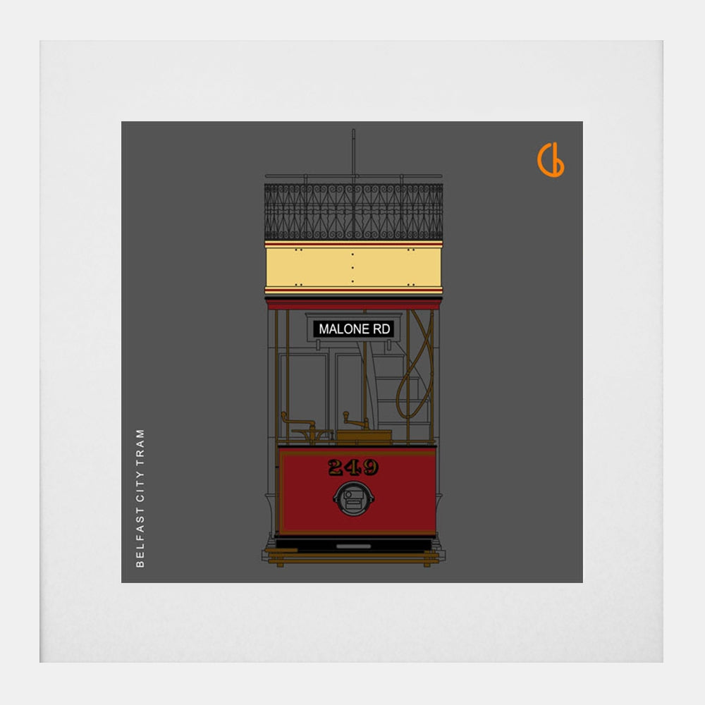 Belfast City Tram-29 x 29-White Box Frame