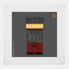 Belfast City Tram-29 x 29-White Box Frame