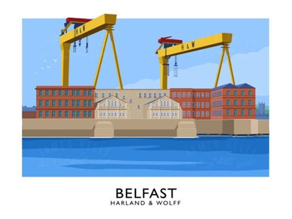 Belfast - Harland and Wolff-70 x 50-Unframed