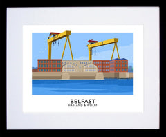 Belfast - Harland and Wolff-40 x 30-Black Box Frame (With Mount)