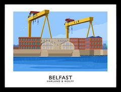 Belfast - Harland and Wolff-40 x 30-Black Box Frame (No Mount)