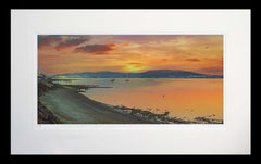 Co Down - Belfast Lights From Cultra Flat Black Frame
