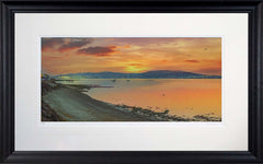 Belfast - Belfast Lights From Cultra Black Moulded Frame