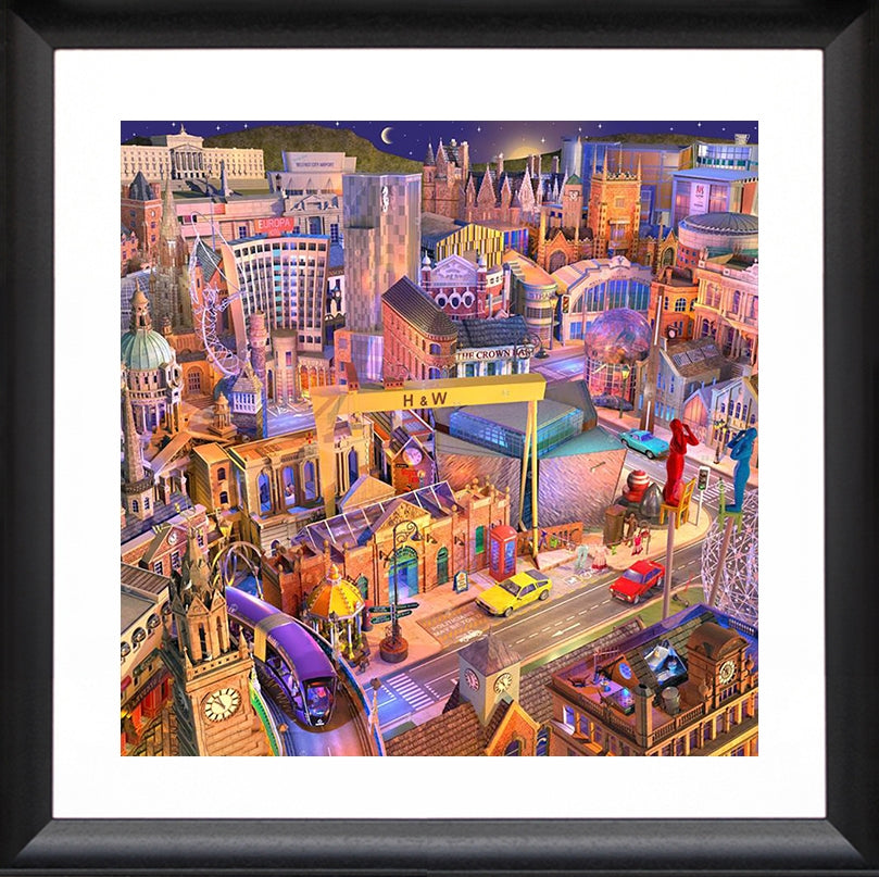 Dream Series Belfast - Belfast Moondance-57 x 57-Framed