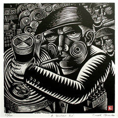 Linoprint - Belfast Pint