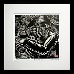 Linoprint - Belfast Pint